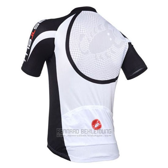 2013 Fahrradbekleidung Castelli Shwarz und Wei Trikot Kurzarm und Tragerhose