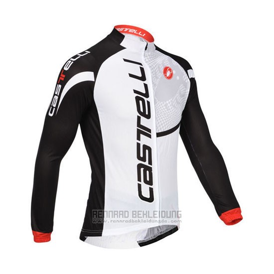 2013 Fahrradbekleidung Castelli Shwarz und Wei Trikot Langarm und Tragerhose