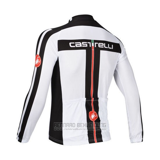 2013 Fahrradbekleidung Castelli Wei Trikot Langarm und Tragerhose