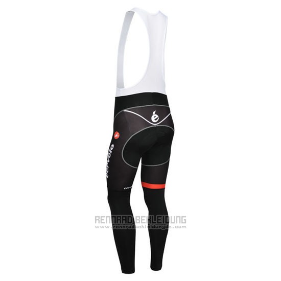 2013 Fahrradbekleidung Cervelo Wei und Shwarz Trikot Langarm und Tragerhose