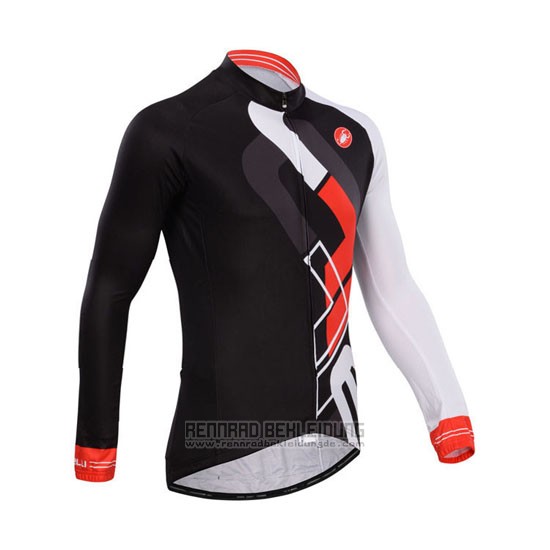 2014 Fahrradbekleidung Castelli Rot und Shwarz Trikot Langarm und Tragerhose