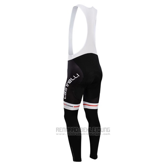 2014 Fahrradbekleidung Castelli Rot und Shwarz Trikot Langarm und Tragerhose