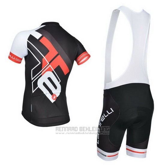 2014 Fahrradbekleidung Castelli Shwarz Trikot Kurzarm und Tragerhose