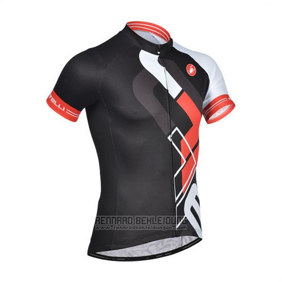 2014 Fahrradbekleidung Castelli Shwarz Trikot Kurzarm und Tragerhose