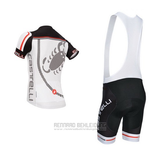 2014 Fahrradbekleidung Castelli Shwarz und Grau Trikot Kurzarm und Tragerhose