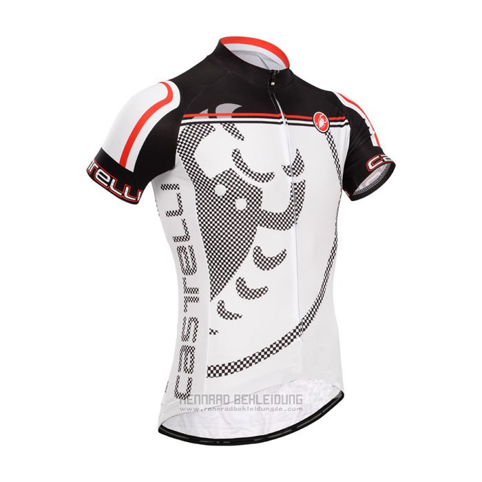 2014 Fahrradbekleidung Castelli Shwarz und Grau Trikot Kurzarm und Tragerhose