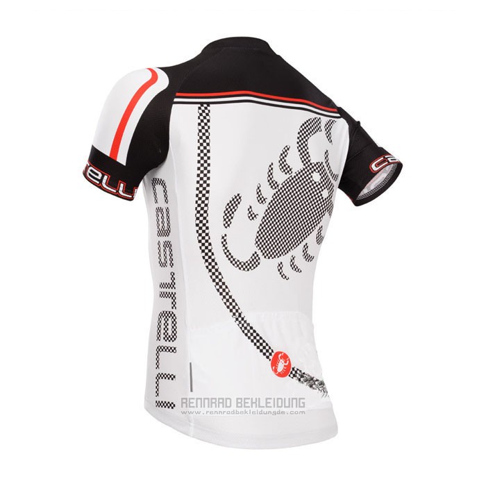 2014 Fahrradbekleidung Castelli Shwarz und Grau Trikot Kurzarm und Tragerhose