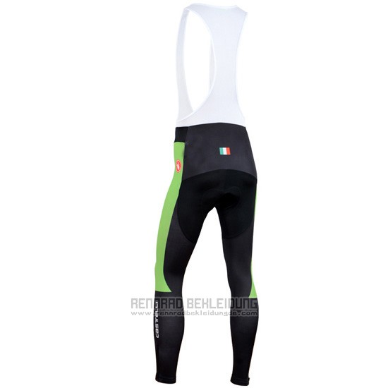 2014 Fahrradbekleidung Castelli Shwarz und Grun Trikot Langarm und Tragerhose