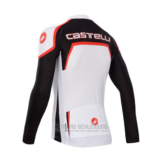 2014 Fahrradbekleidung Castelli Shwarz und Wei Trikot Langarm und Tragerhose