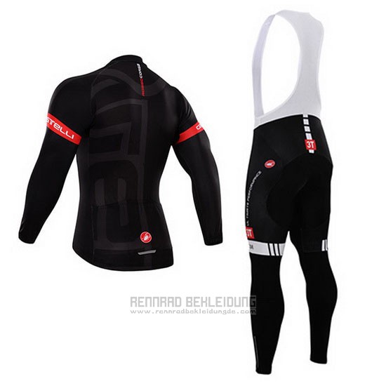 2015 Fahrradbekleidung Castelli Dunkel Shwarz Trikot Langarm und Tragerhose