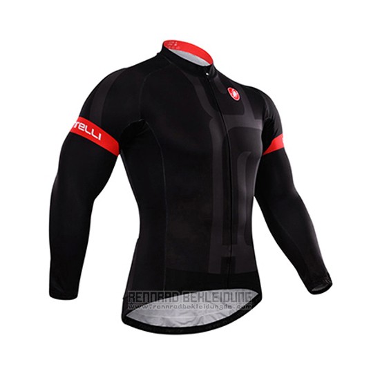 2015 Fahrradbekleidung Castelli Dunkel Shwarz Trikot Langarm und Tragerhose