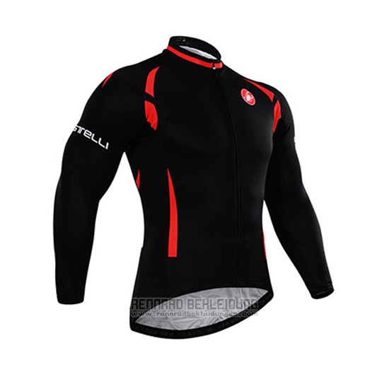 2015 Fahrradbekleidung Castelli Hell Shwarz Trikot Langarm und Tragerhose