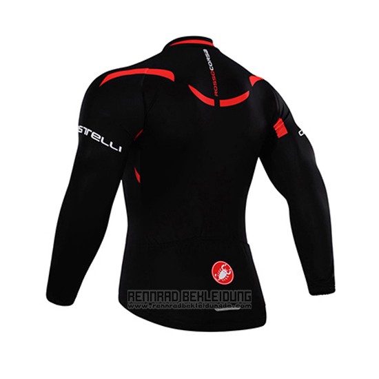 2015 Fahrradbekleidung Castelli Hell Shwarz Trikot Langarm und Tragerhose