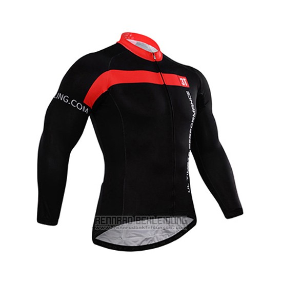 2015 Fahrradbekleidung Castelli Rot und Shwarz Trikot Langarm und Tragerhose