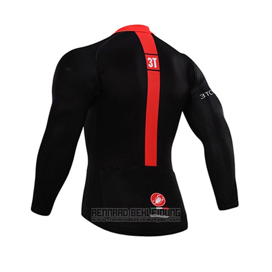 2015 Fahrradbekleidung Castelli Rot und Shwarz Trikot Langarm und Tragerhose