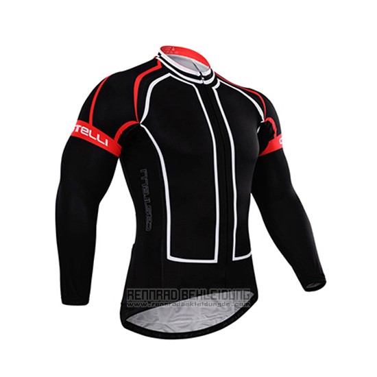 2015 Fahrradbekleidung Castelli Shwarz Trikot Langarm und Tragerhose