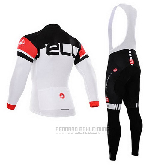 2015 Fahrradbekleidung Castelli Shwarz und Wei Trikot Langarm und Tragerhose