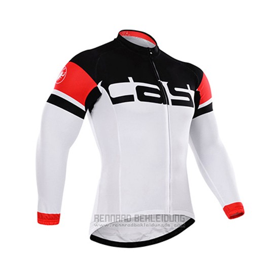 2015 Fahrradbekleidung Castelli Shwarz und Wei Trikot Langarm und Tragerhose