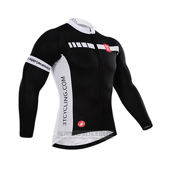 2015 Fahrradbekleidung Castelli Tief Shwarz Trikot Langarm und Tragerhose