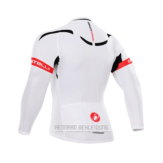 2015 Fahrradbekleidung Castelli Wei und Shwarz Trikot Langarm und Tragerhose