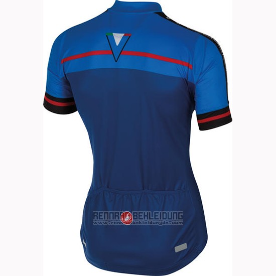 2016 Fahrradbekleidung Castelli Blau Trikot Kurzarm und Tragerhose