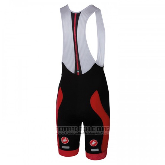 2016 Fahrradbekleidung Castelli Rot Wei Trikot Kurzarm und Tragerhose