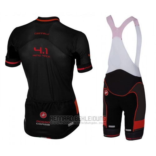 2016 Fahrradbekleidung Castelli Shwarz Trikot Kurzarm und Tragerhose