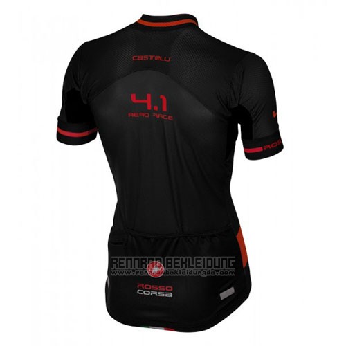 2016 Fahrradbekleidung Castelli Shwarz Trikot Kurzarm und Tragerhose