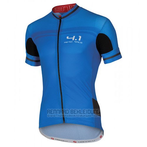 2016 Fahrradbekleidung Castelli Shwarz und Azurblau Trikot Kurzarm und Tragerhose