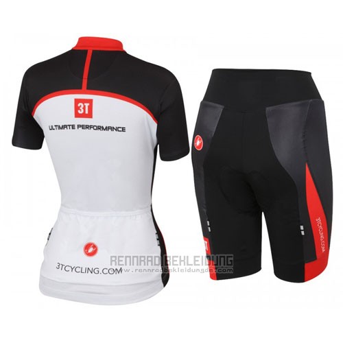 2016 Fahrradbekleidung Castelli Wei Rot Trikot Kurzarm und Tragerhose