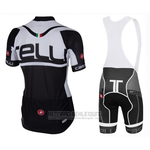 2016 Fahrradbekleidung Castelli Wei Shwarz Trikot Kurzarm und Tragerhose