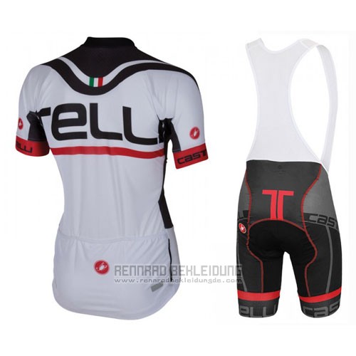 2016 Fahrradbekleidung Castelli Wei Trikot Kurzarm und Tragerhose