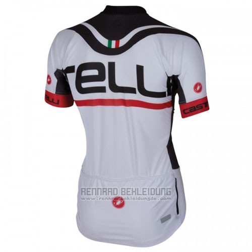 2016 Fahrradbekleidung Castelli Wei Trikot Kurzarm und Tragerhose