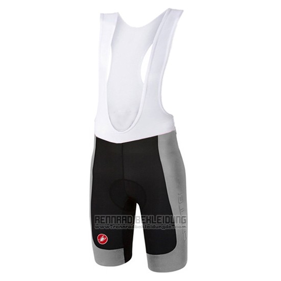 2017 Fahrradbekleidung Castelli Grau Trikot Kurzarm und Tragerhose