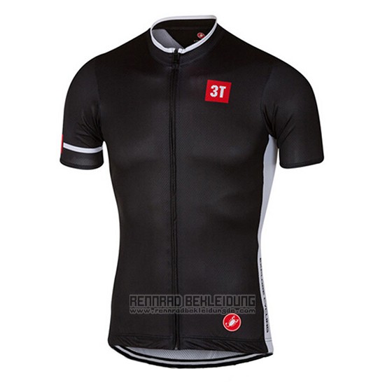 2017 Fahrradbekleidung Castelli Tief Shwarz Trikot Kurzarm und Tragerhose