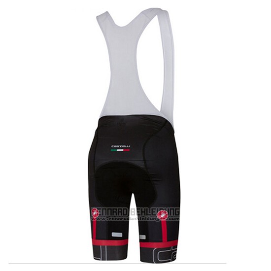 2017 Fahrradbekleidung Castelli Wei und Shwarz Trikot Kurzarm und Tragerhose