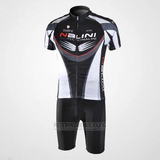 2010 Fahrradbekleidung Nalini Shwarz und Wei Trikot Kurzarm und Tragerhose