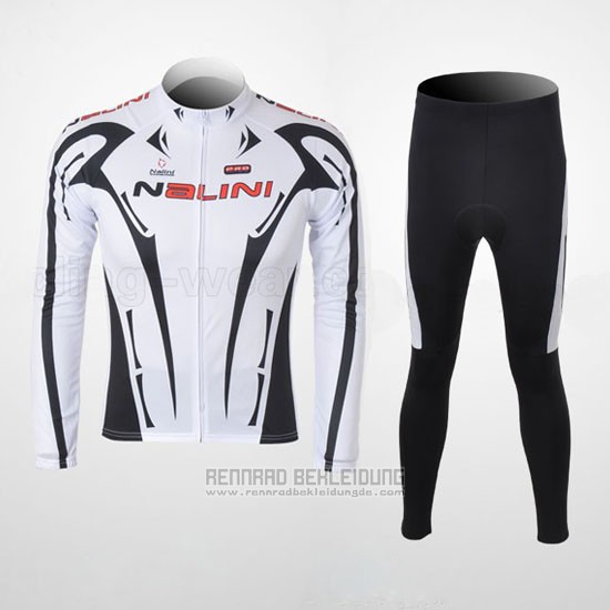 2010 Fahrradbekleidung Nalini Shwarz und Wei Trikot Langarm und Tragerhose