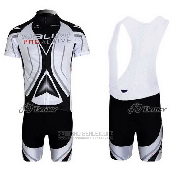 2012 Fahrradbekleidung Nalini Grau und Wei Trikot Kurzarm und Tragerhose