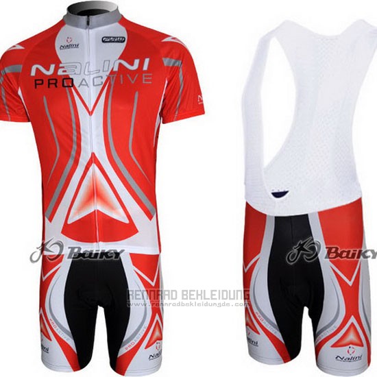 2012 Fahrradbekleidung Nalini Rot und Wei Trikot Kurzarm und Tragerhose