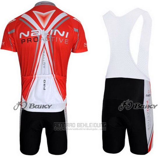 2012 Fahrradbekleidung Nalini Rot und Wei Trikot Kurzarm und Tragerhose