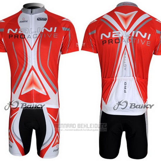 2012 Fahrradbekleidung Nalini Rot und Wei Trikot Kurzarm und Tragerhose