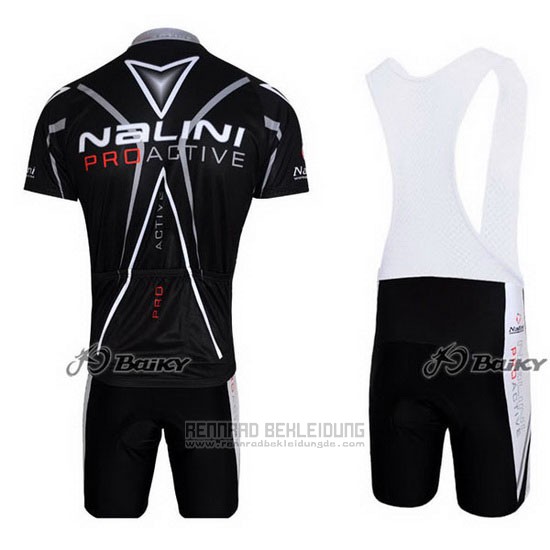 2012 Fahrradbekleidung Nalini Shwarz Trikot Kurzarm und Tragerhose