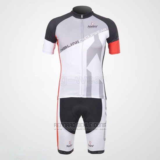 2012 Fahrradbekleidung Nalini Shwarz und Wei Trikot Kurzarm und Tragerhose