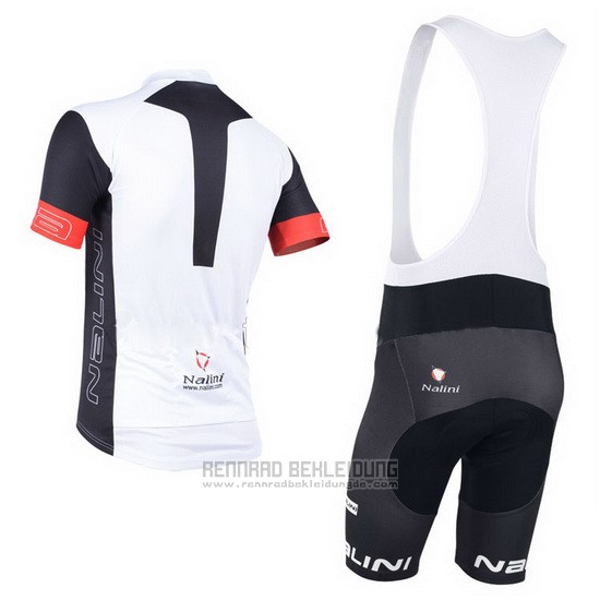 2013 Fahrradbekleidung Nalini Shwarz und Wei Trikot Kurzarm und Tragerhose