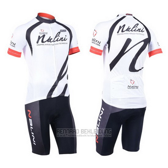 2013 Fahrradbekleidung Nalini Wei Trikot Kurzarm und Tragerhose