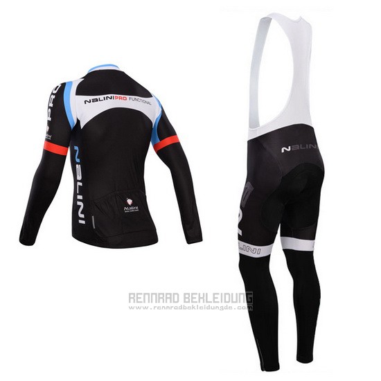 2014 Fahrradbekleidung Nalini Shwarz Trikot Langarm und Tragerhose