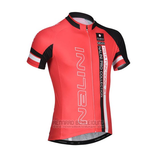 2014 Fahrradbekleidung Nalini Shwarz und Rot Trikot Kurzarm und Tragerhose