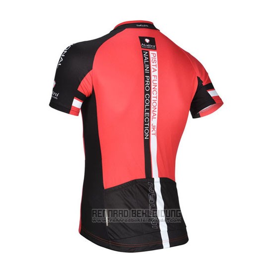 2014 Fahrradbekleidung Nalini Shwarz und Rot Trikot Kurzarm und Tragerhose