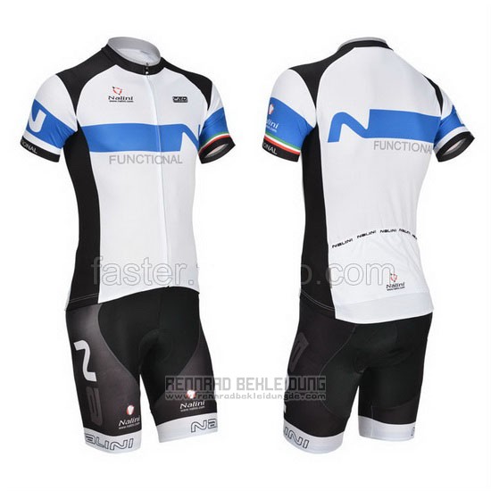 2014 Fahrradbekleidung Nalini Shwarz und Wei Trikot Kurzarm und Tragerhose